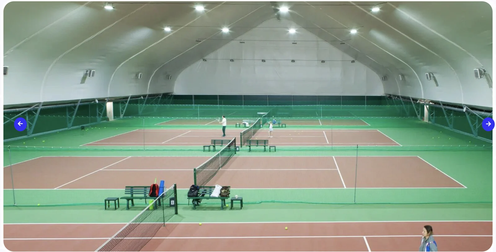 Крытый хард-корт Slice Tennis Club, общий вид